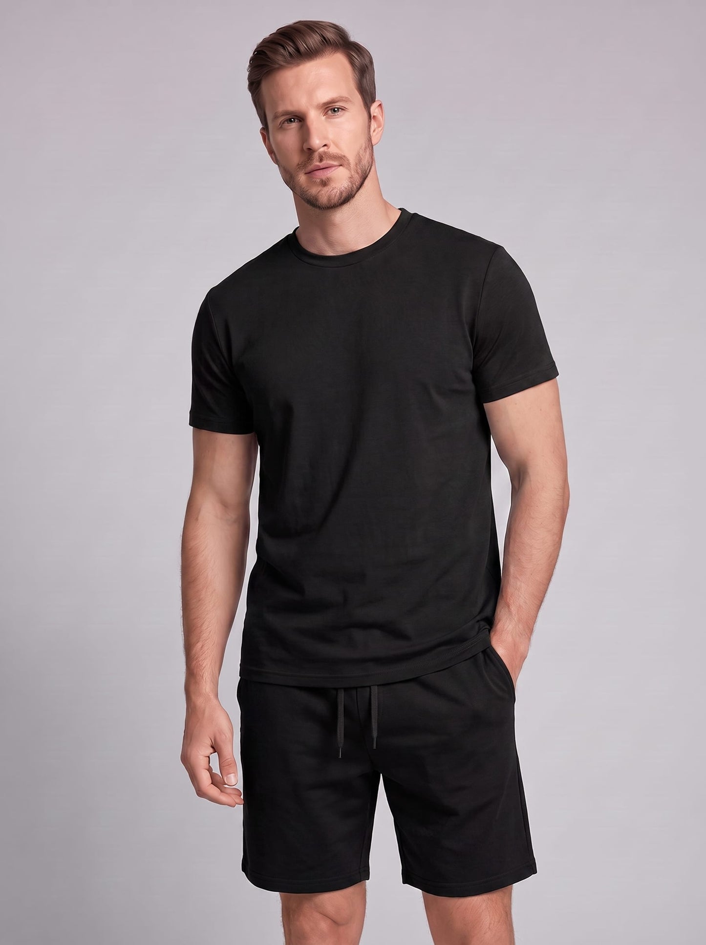 Braxton Cotton Blend T-Shirt and Shorts Set_31