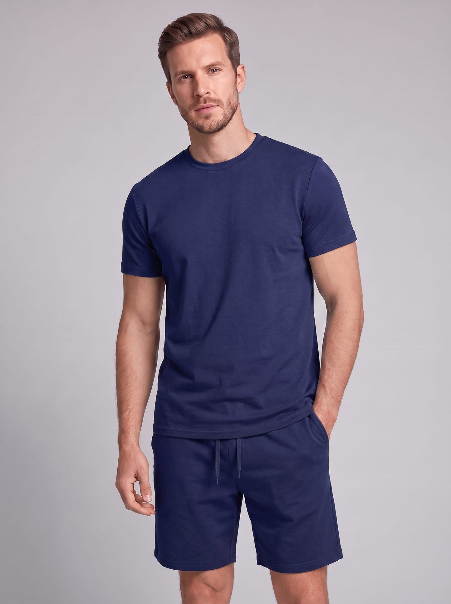 Braxton Cotton Blend T-Shirt and Shorts Set_37