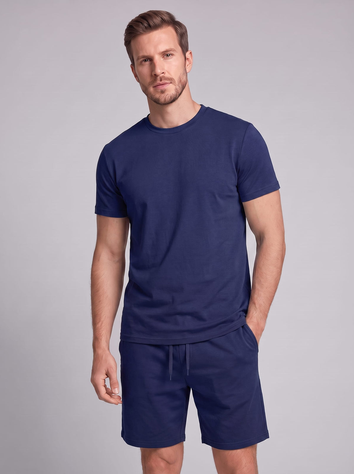 Braxton Cotton Blend T-Shirt and Shorts Set