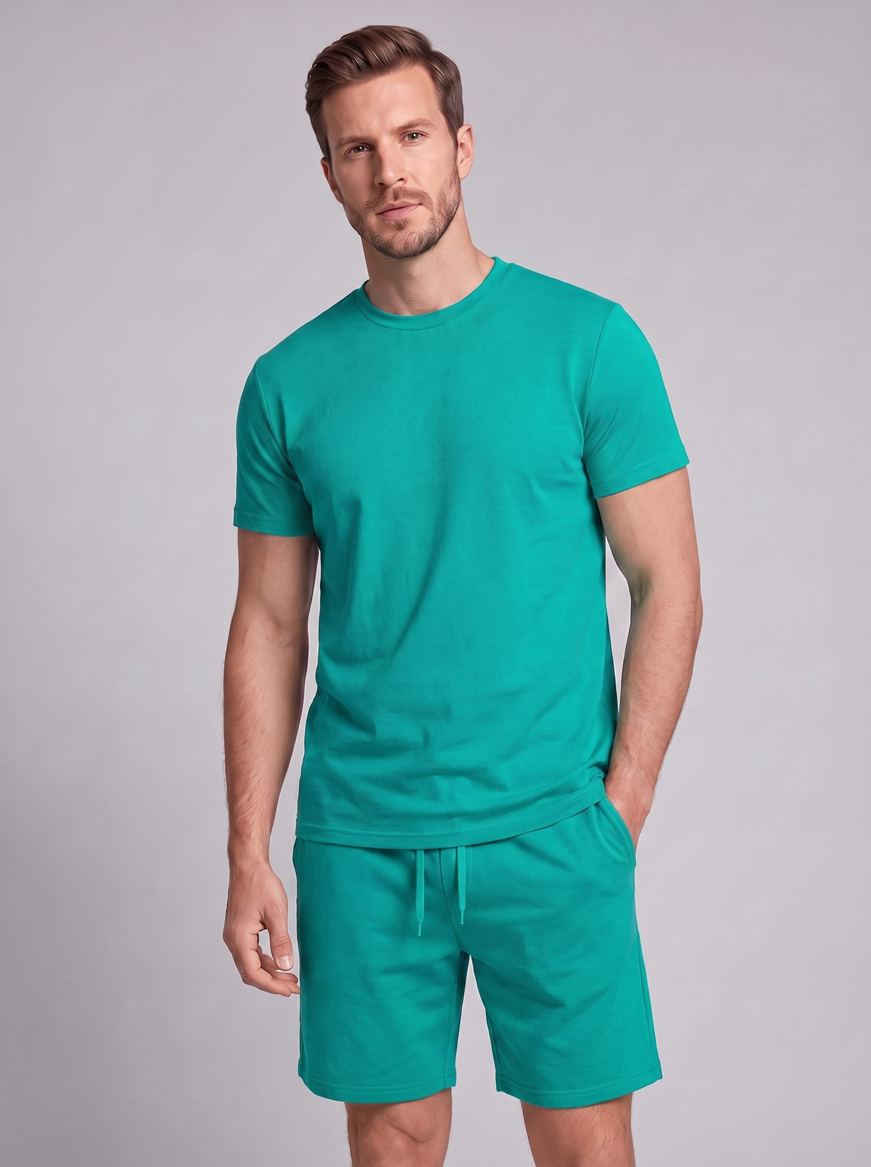 Braxton Cotton Blend T-Shirt and Shorts Set