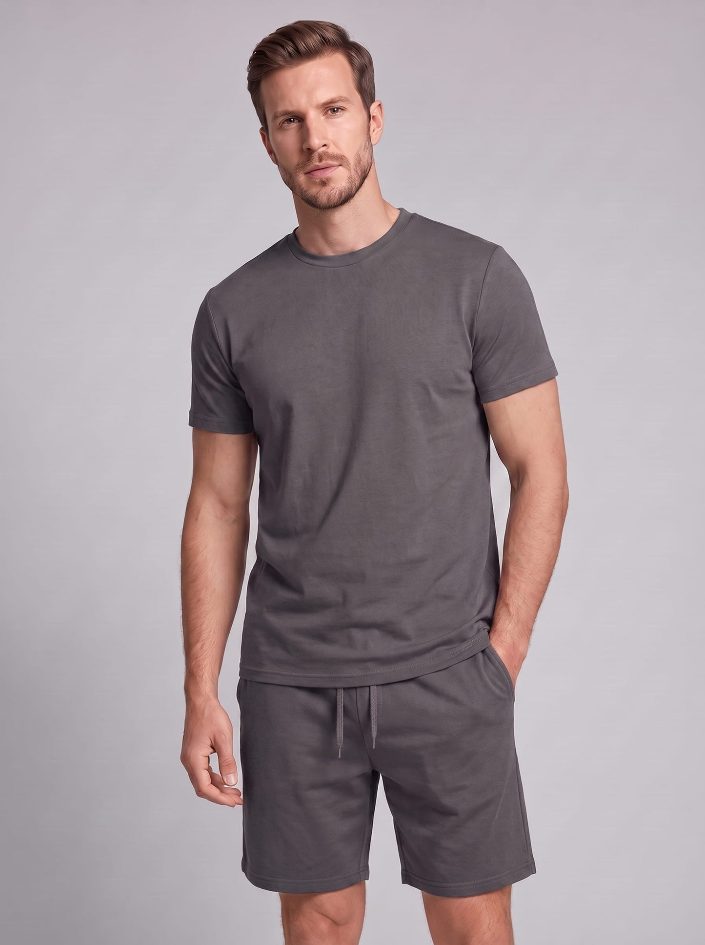 Braxton Cotton Blend T-Shirt and Shorts Set_49