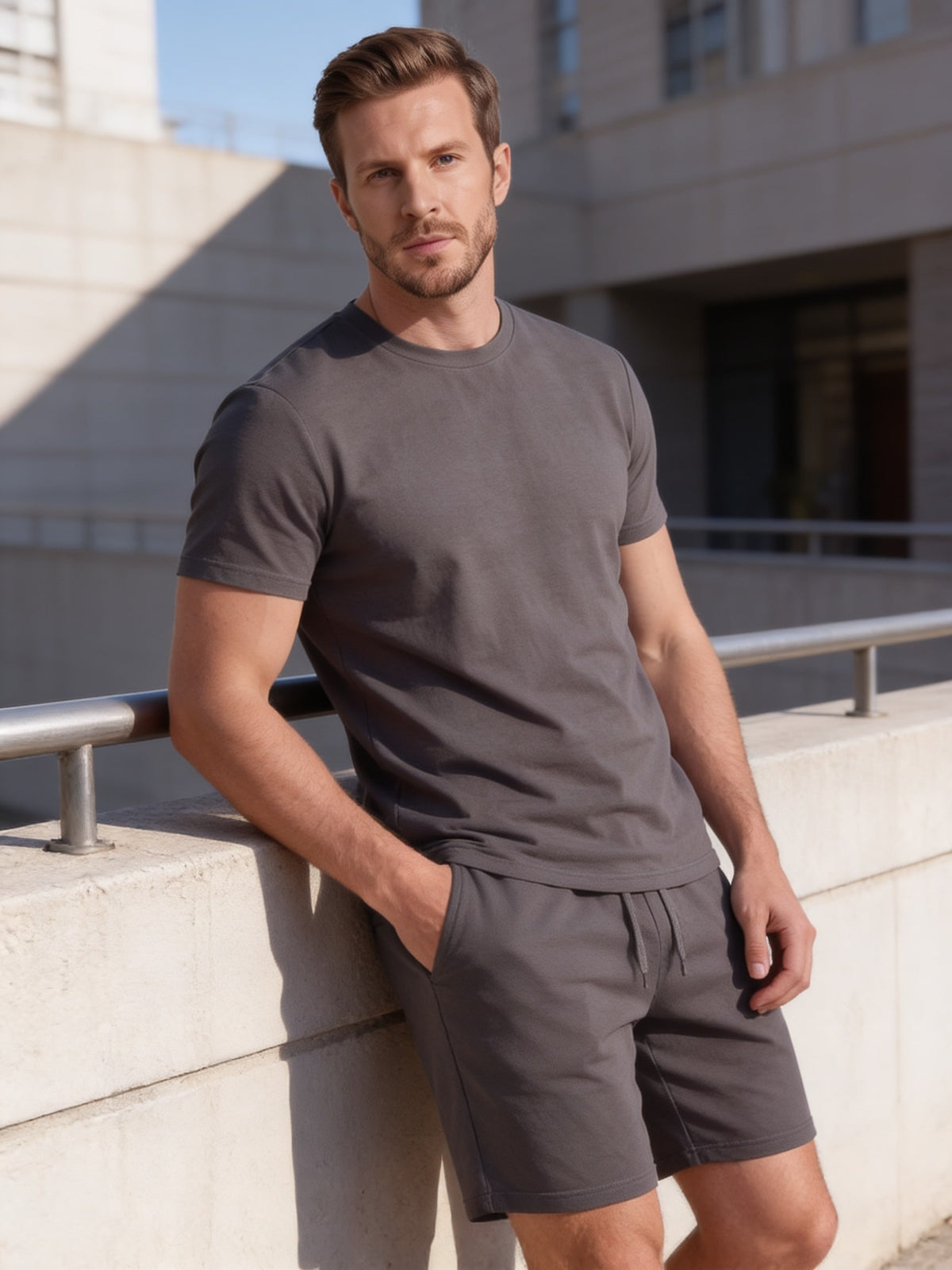 Braxton Cotton Blend T-Shirt and Shorts Set