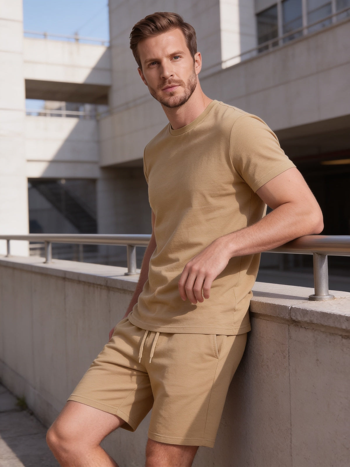 Braxton Cotton Blend T-Shirt and Shorts Set