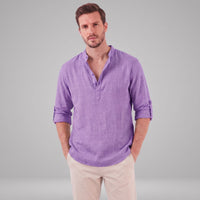 Jasper Cotton Popover Henley Shirt