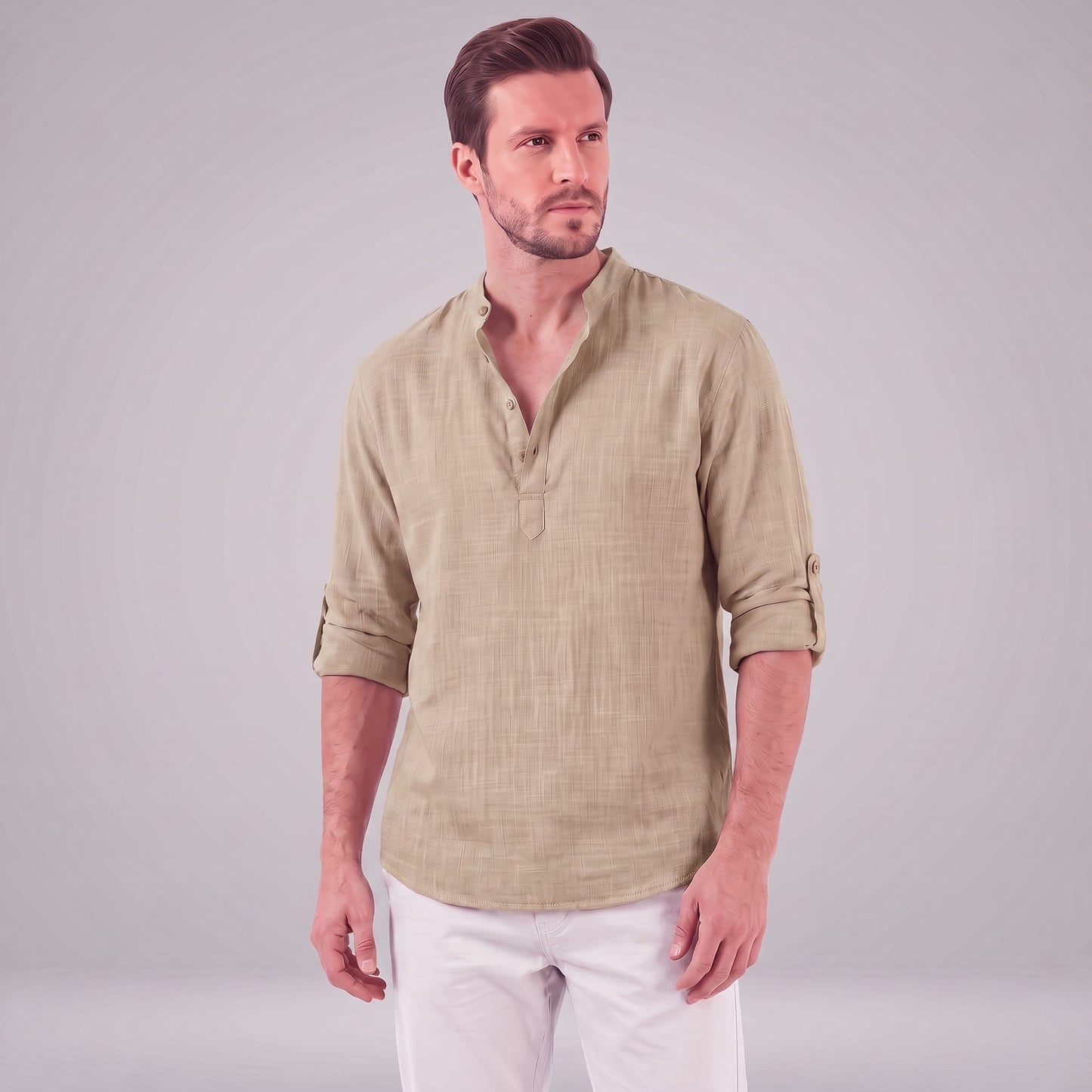 Jasper Cotton Popover Henley Shirt_19