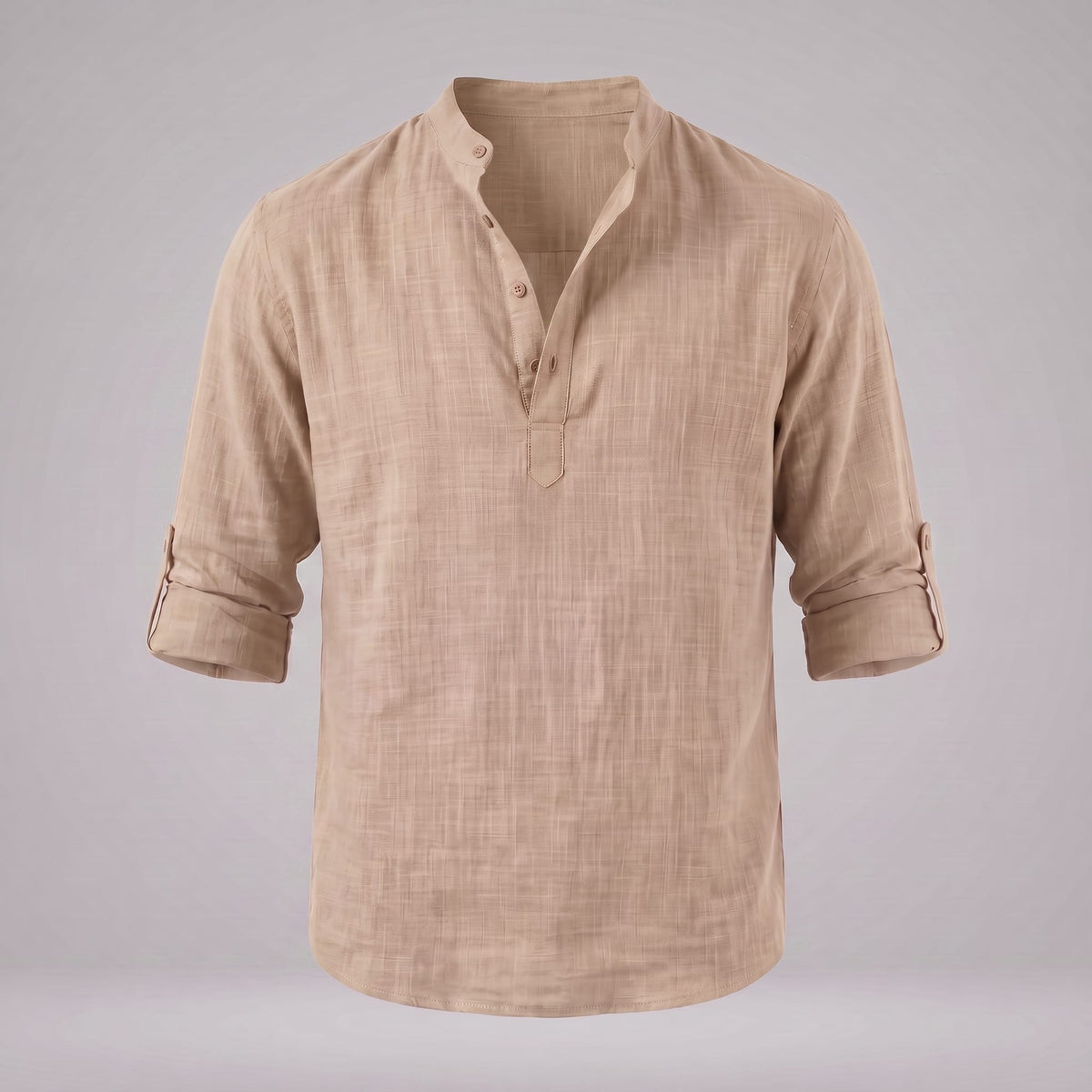 Jasper Cotton Popover Henley Shirt