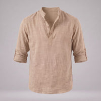 Jasper Cotton Popover Henley Shirt