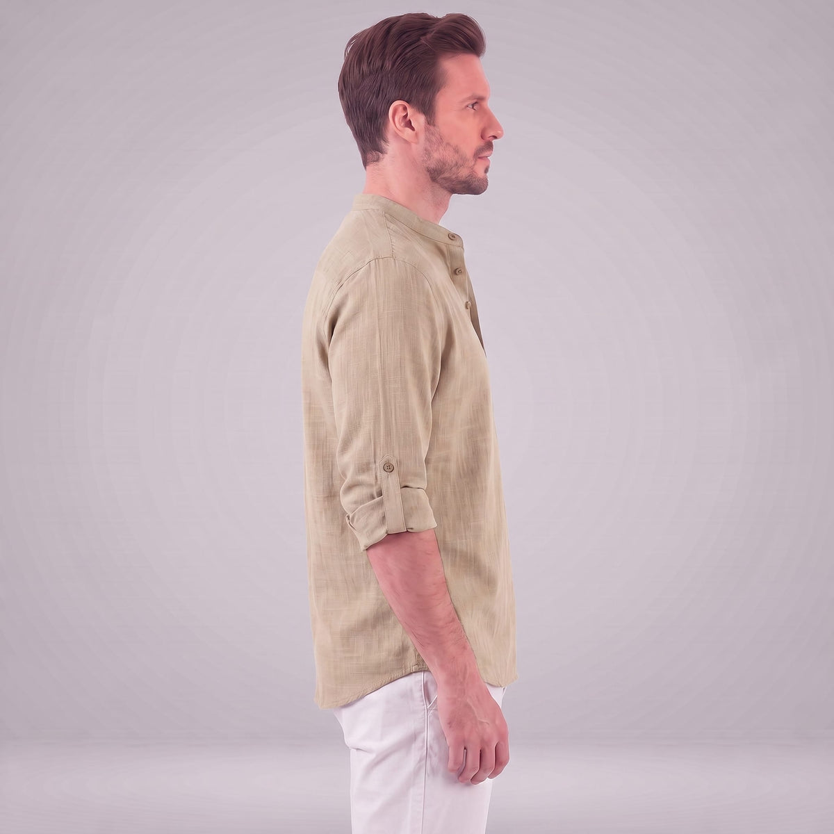 Jasper Cotton Popover Henley Shirt