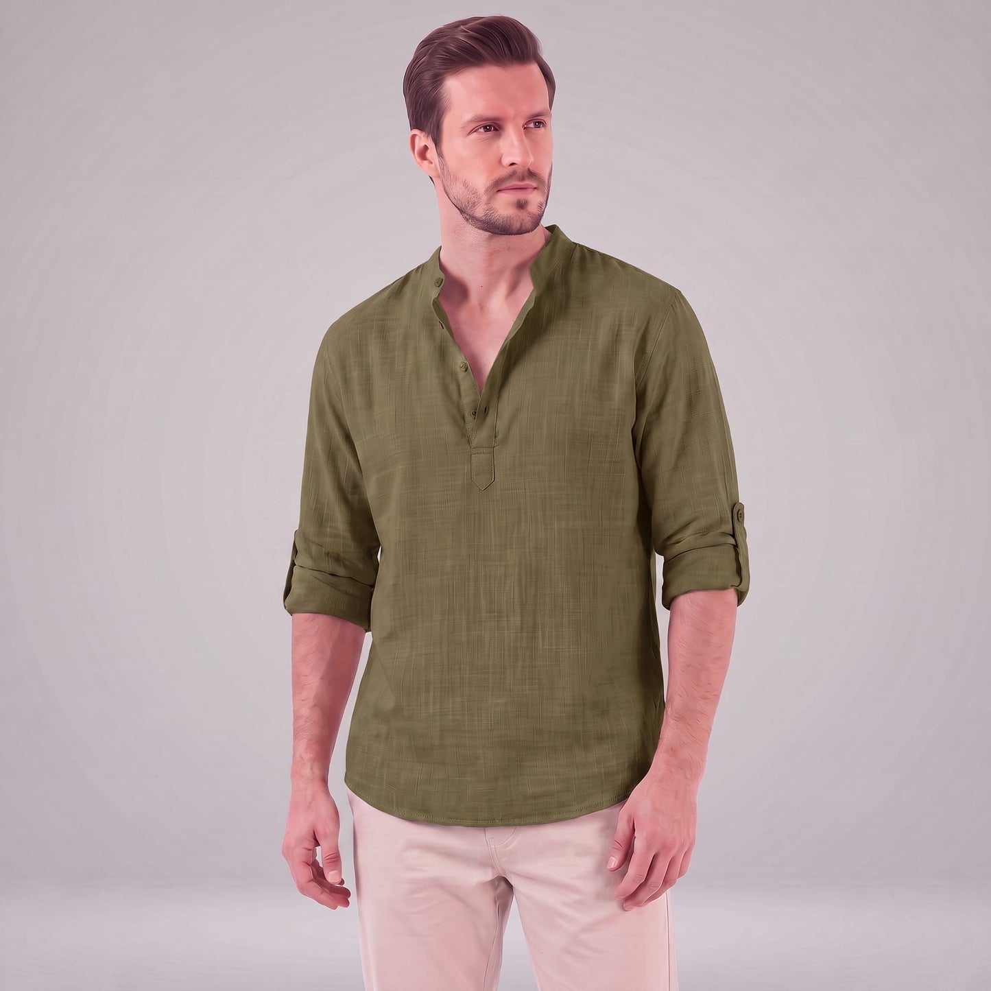 Jasper Cotton Popover Henley Shirt_24