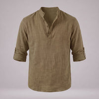 Jasper Cotton Popover Henley Shirt