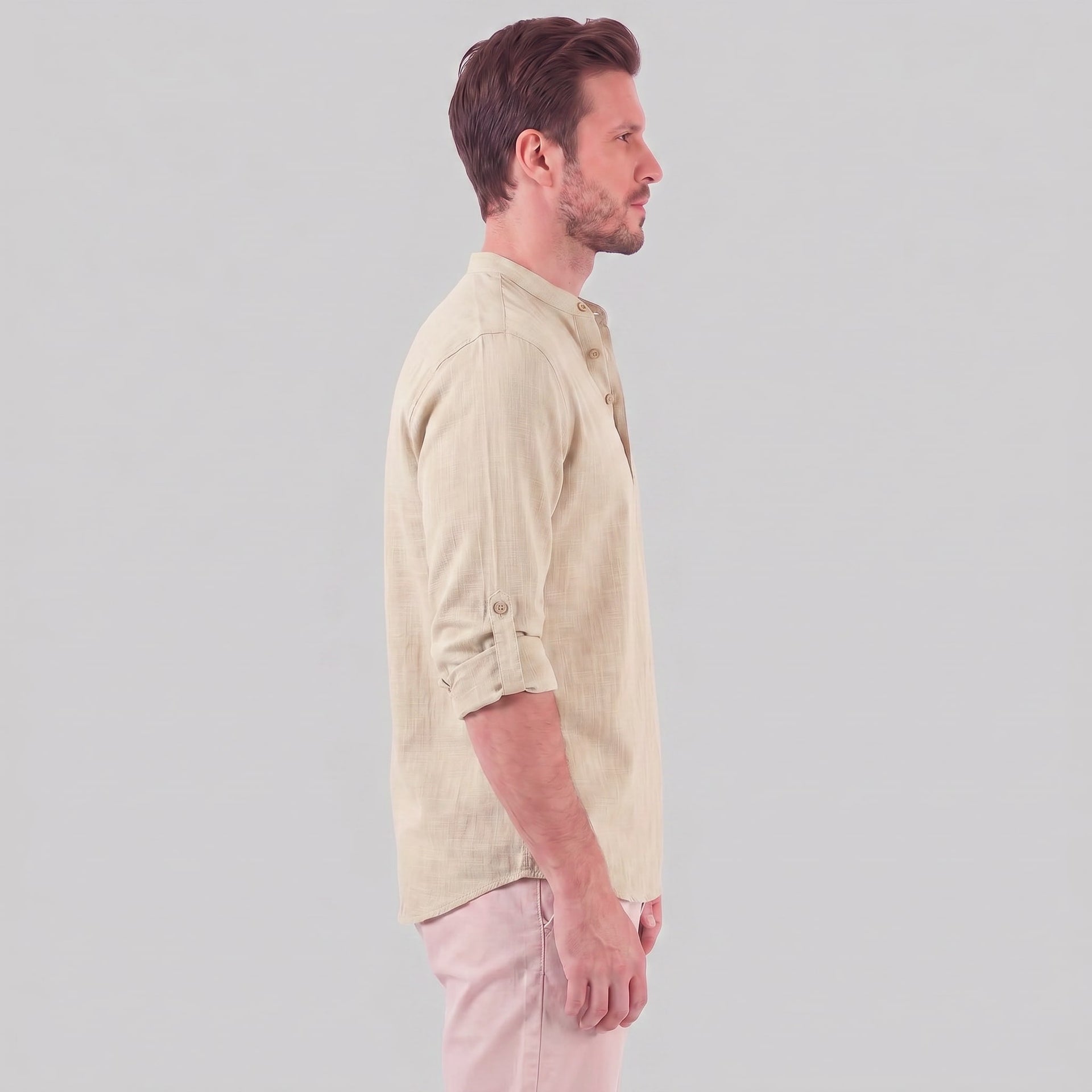 Jasper Cotton Popover Henley Shirt
