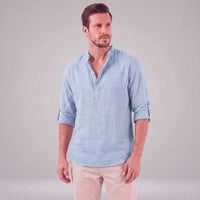 Jasper Cotton Popover Henley Shirt