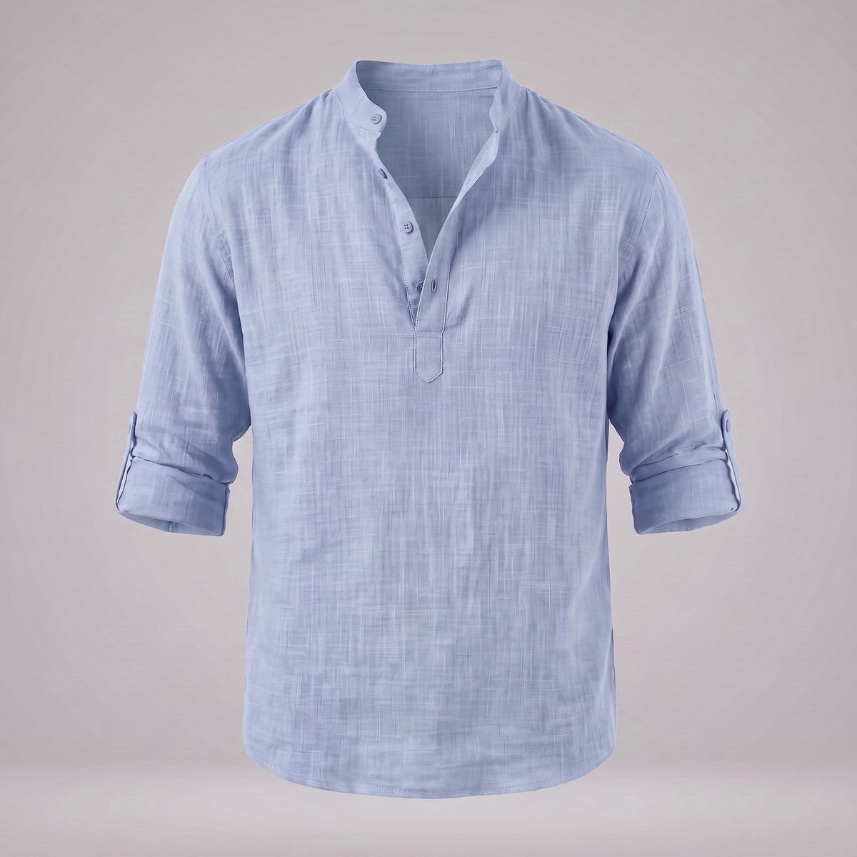 Jasper Cotton Popover Henley Shirt_43