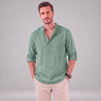 Jasper Cotton Popover Henley Shirt