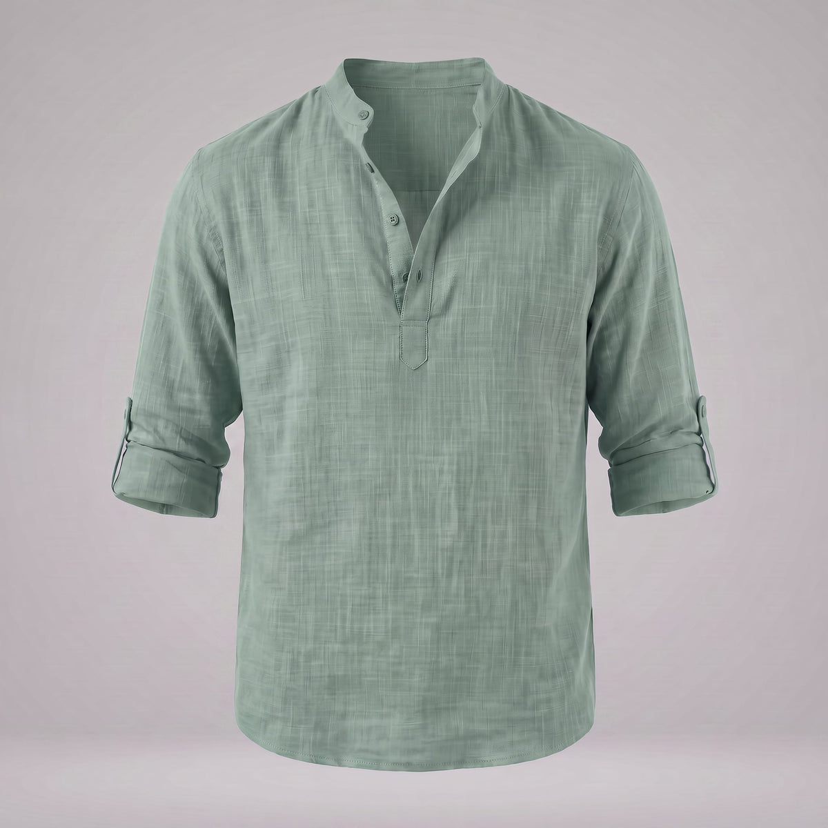 Jasper Cotton Popover Henley Shirt_49