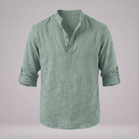 Jasper Cotton Popover Henley Shirt