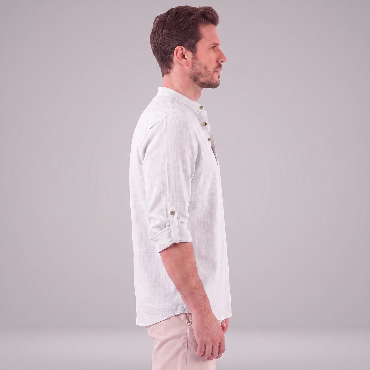 Jasper Cotton Popover Henley Shirt