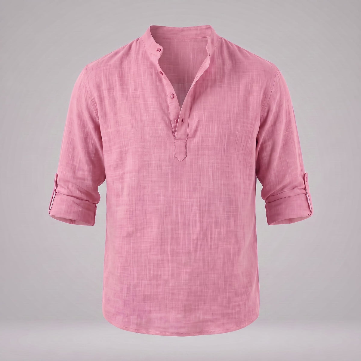 Jasper Cotton Popover Henley Shirt