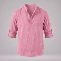 Jasper Cotton Popover Henley Shirt
