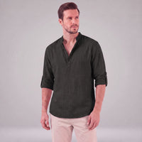 Jasper Cotton Popover Henley Shirt