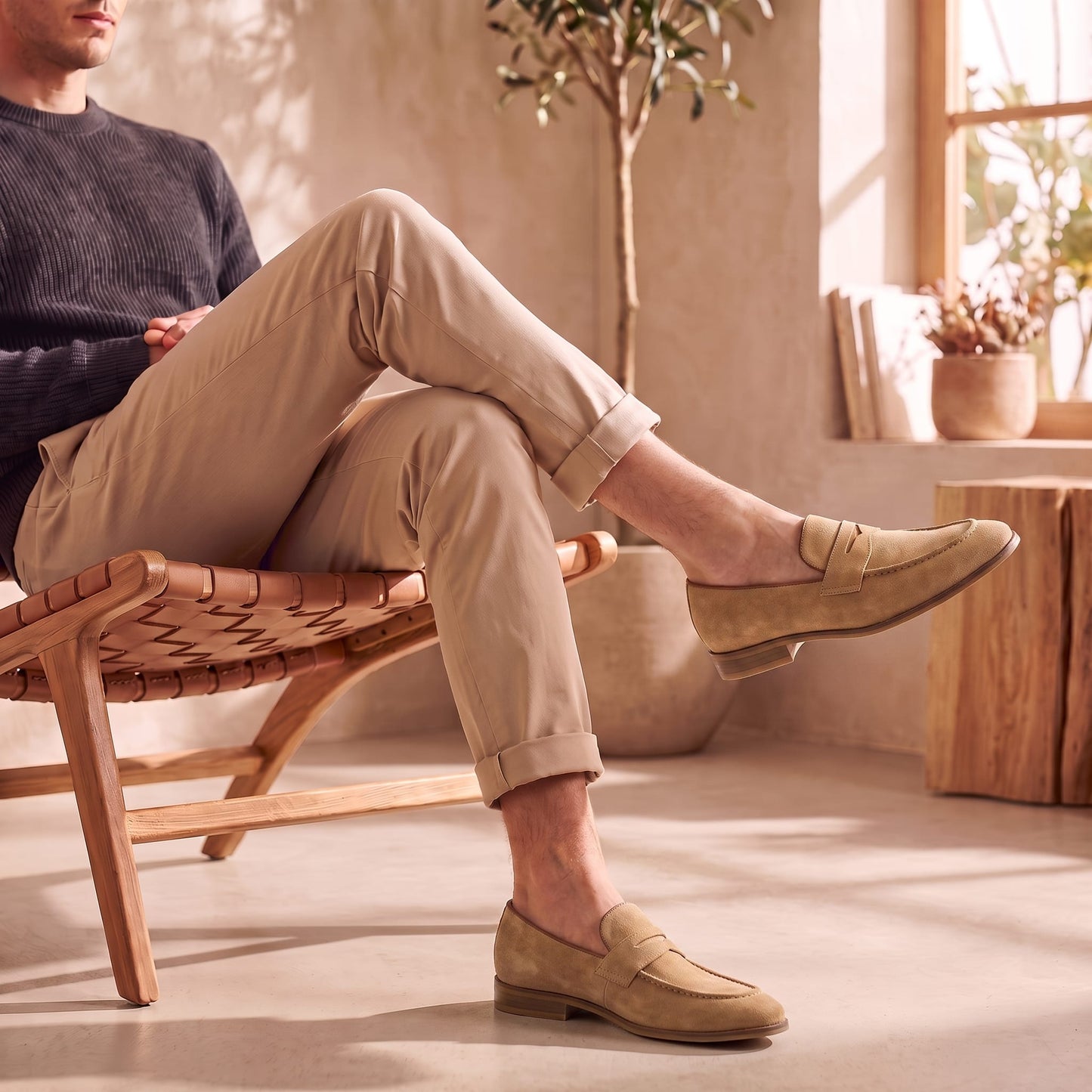 Mercer Suede Penny Loafers_12