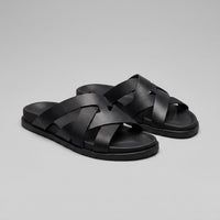 Warfield Cross Strap Slide Sandals