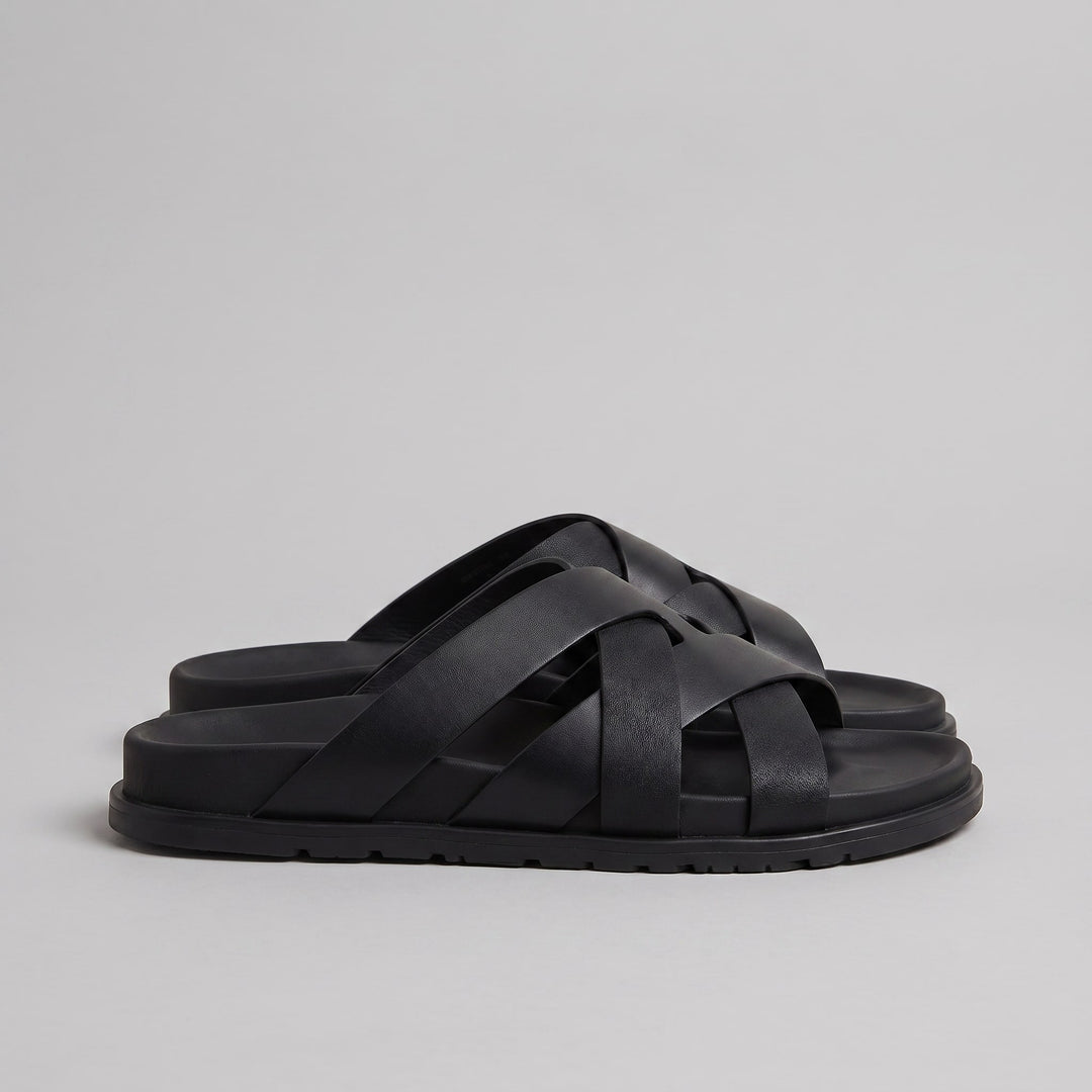 Warfield Cross Strap Slide Sandals