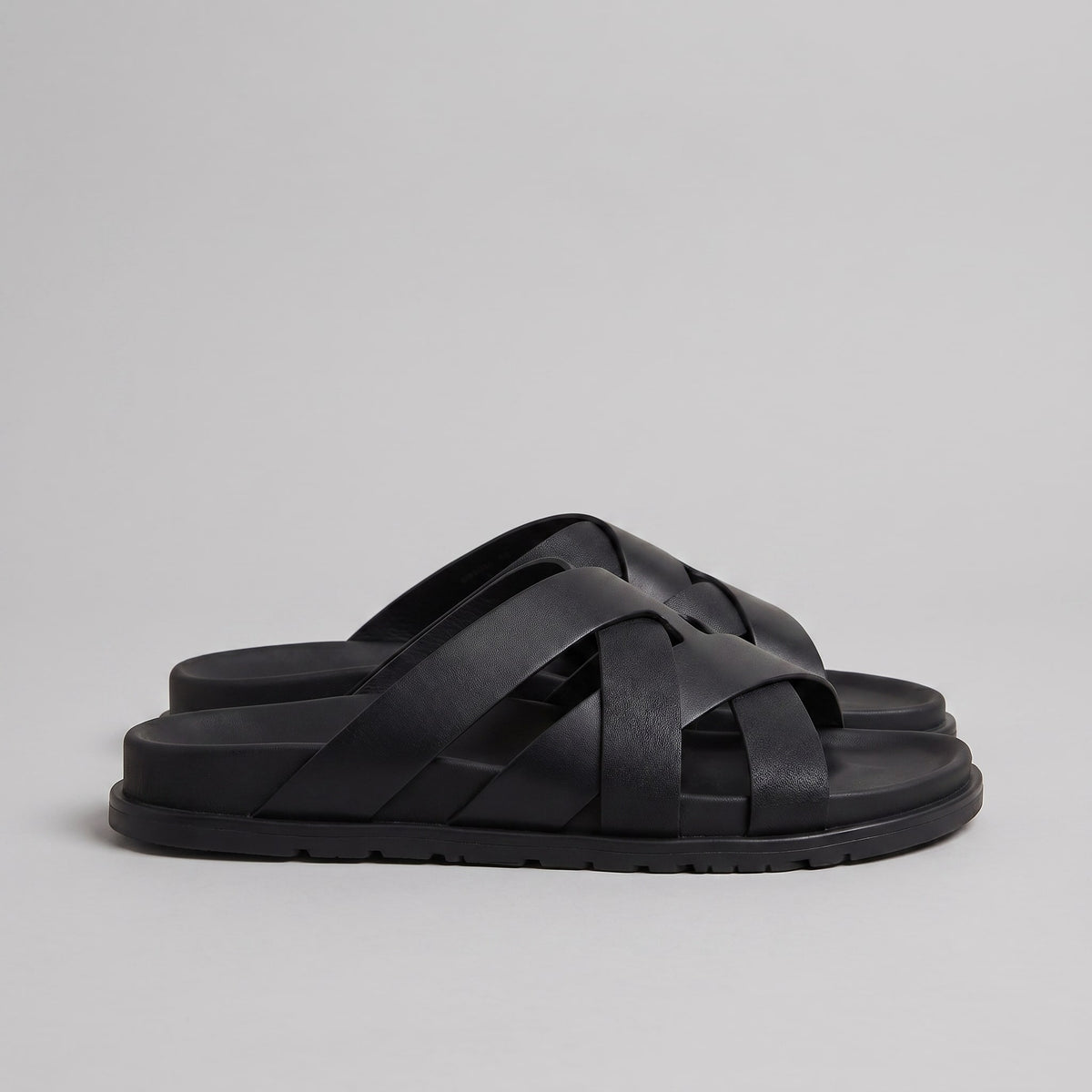 Warfield Cross Strap Slide Sandals
