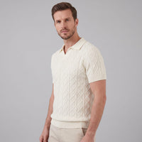 Remington Diamond Cable Knit Polo