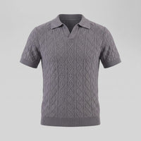 Remington Diamond Cable Knit Polo