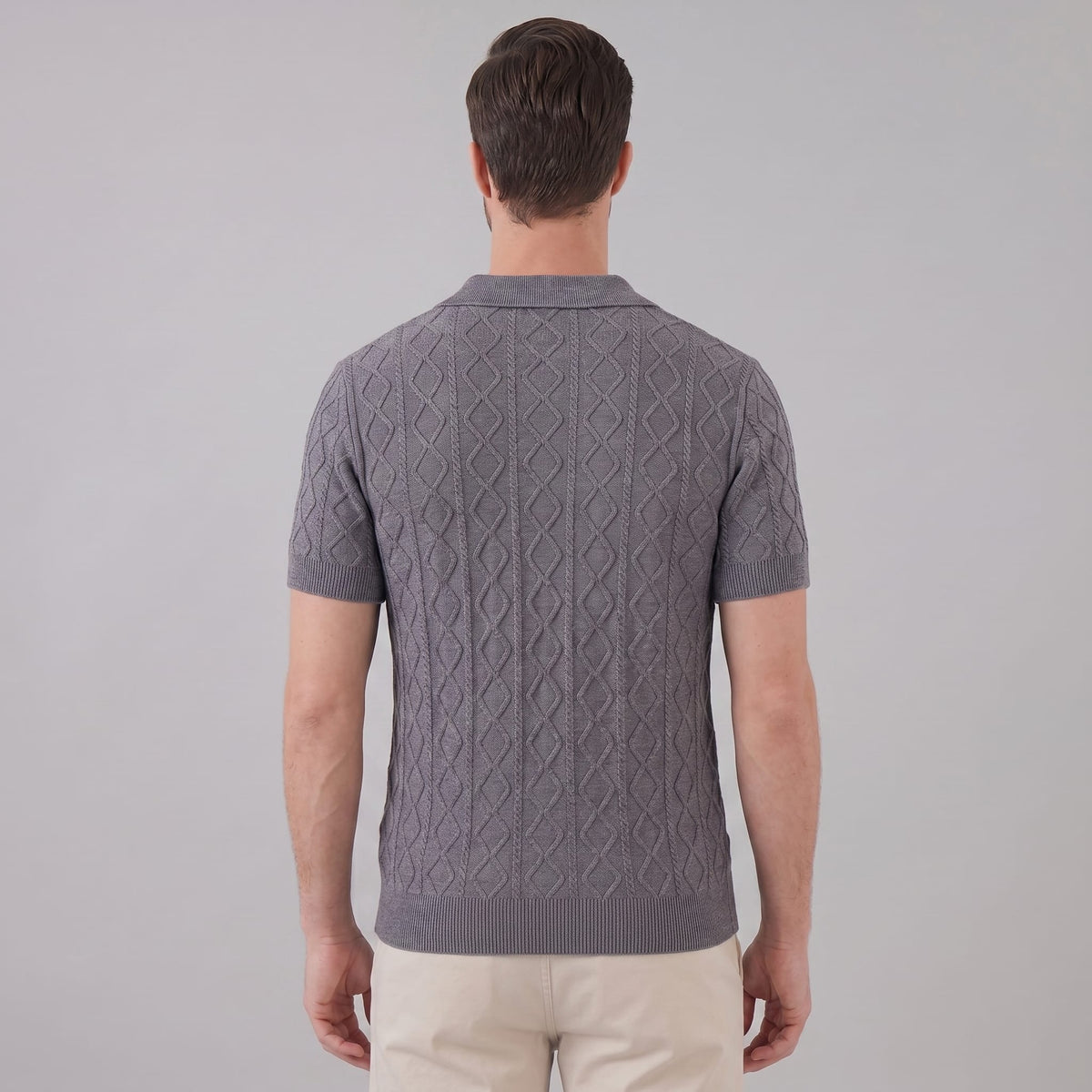 Remington Diamond Cable Knit Polo_14