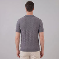Remington Diamond Cable Knit Polo