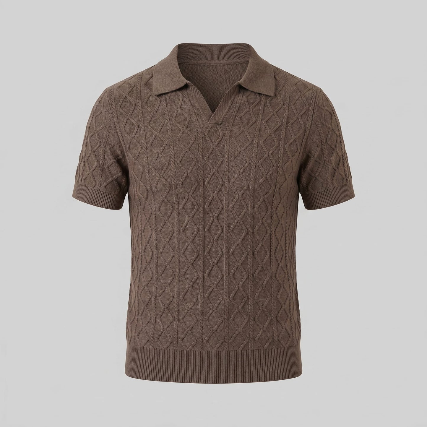 Remington Diamond Cable Knit Polo_16