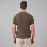 Remington Diamond Cable Knit Polo