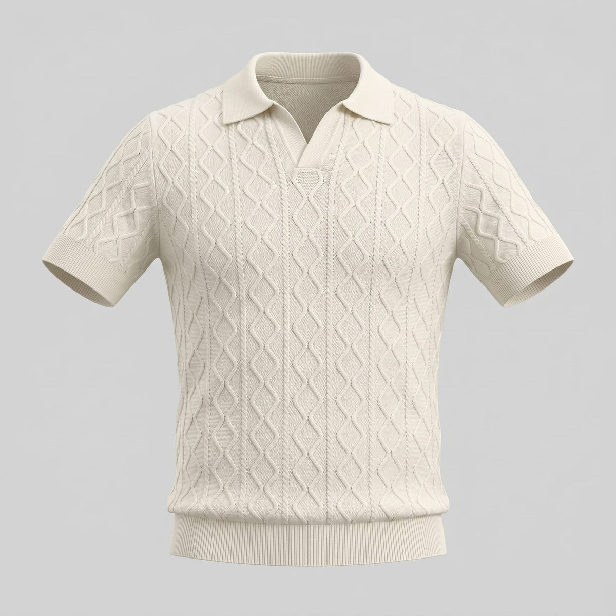 Remington Diamond Cable Knit Polo_2