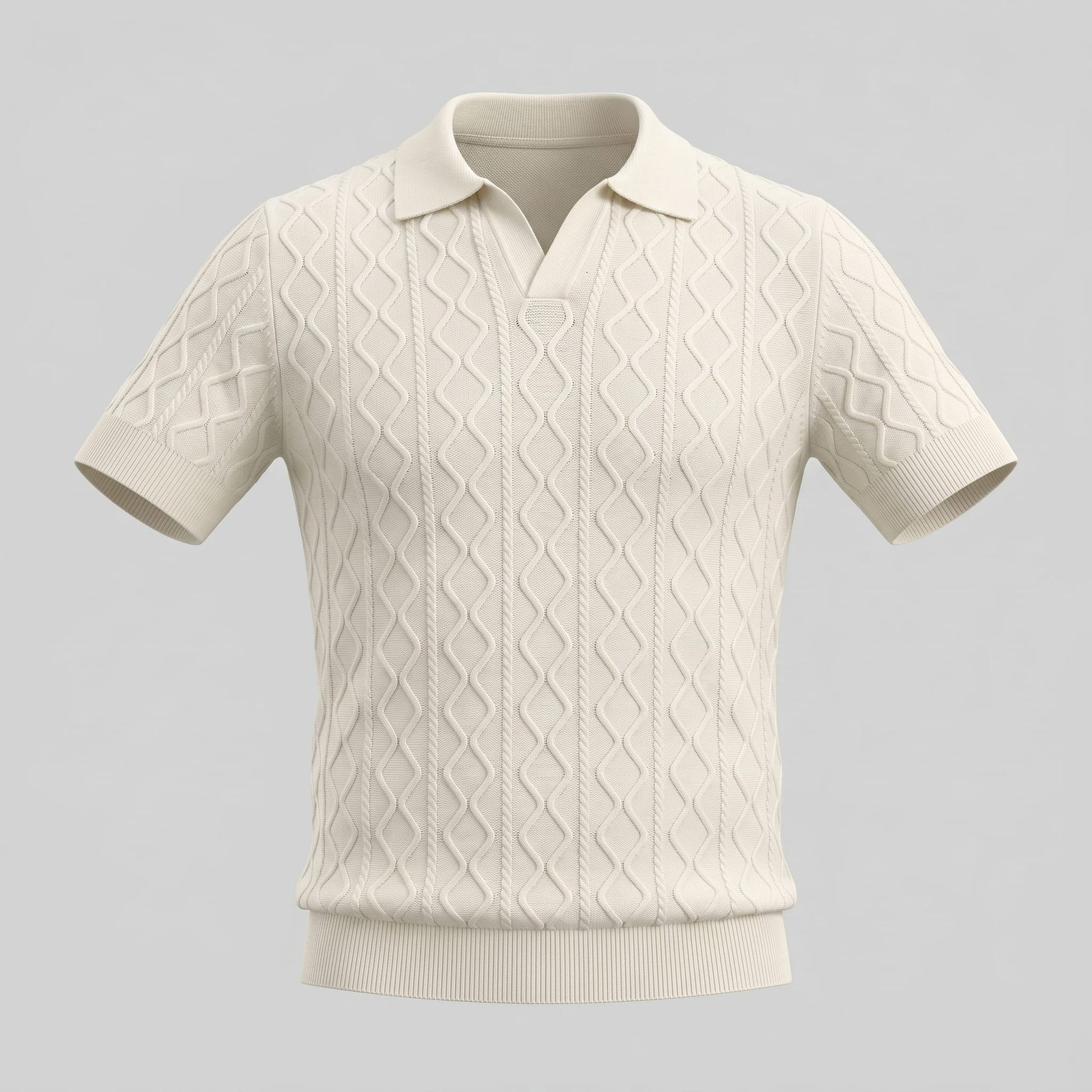Remington Diamond Cable Knit Polo
