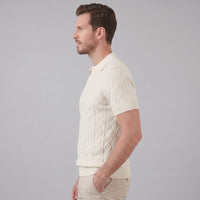Remington Diamond Cable Knit Polo