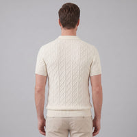 Remington Diamond Cable Knit Polo