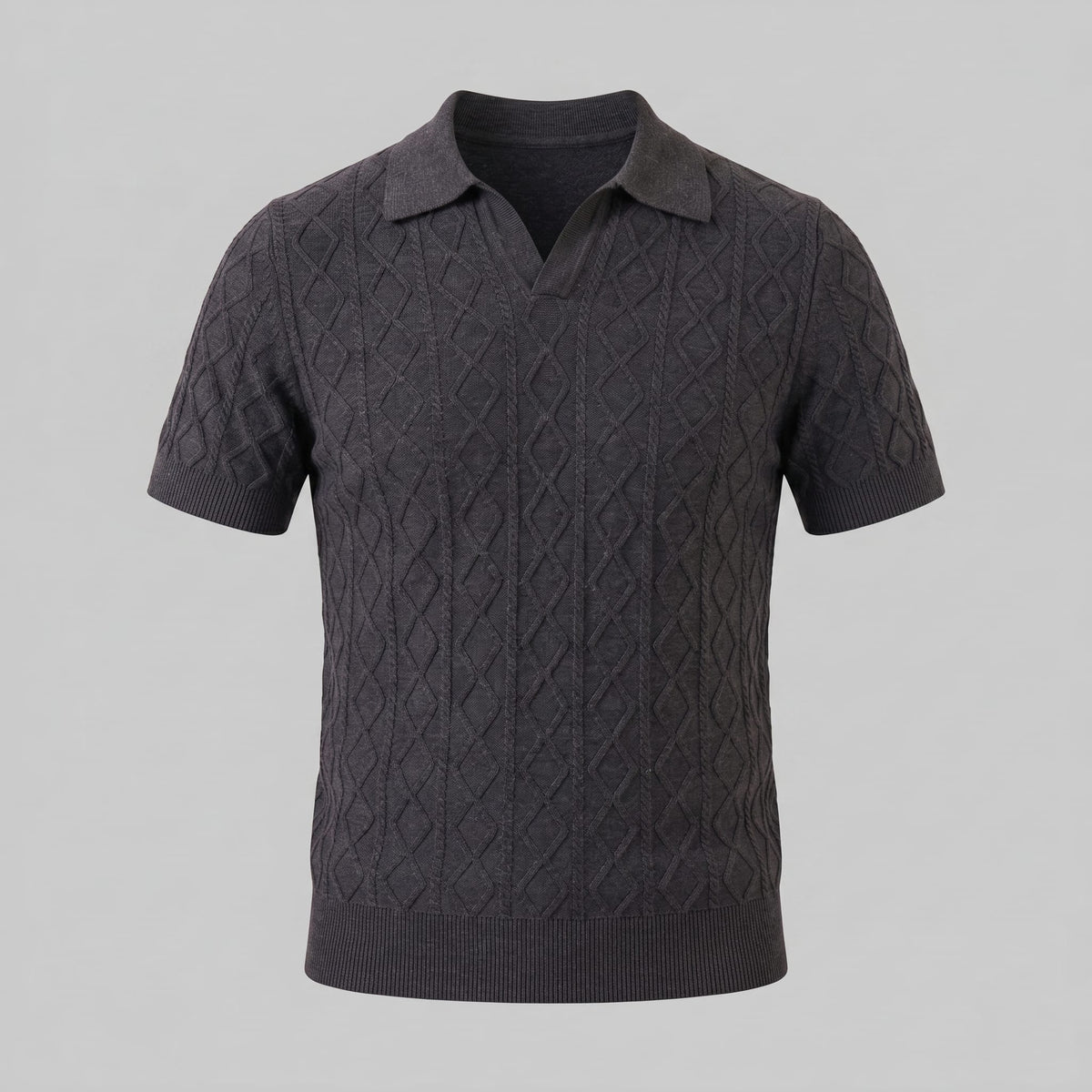 Remington Diamond Cable Knit Polo