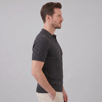 Remington Diamond Cable Knit Polo