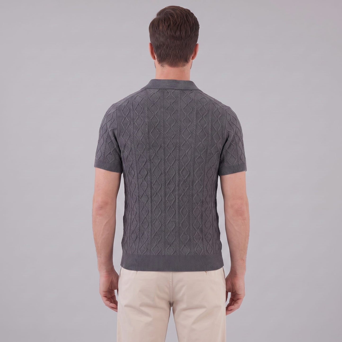 Remy Textured Cable Knit Polo Shirt_15