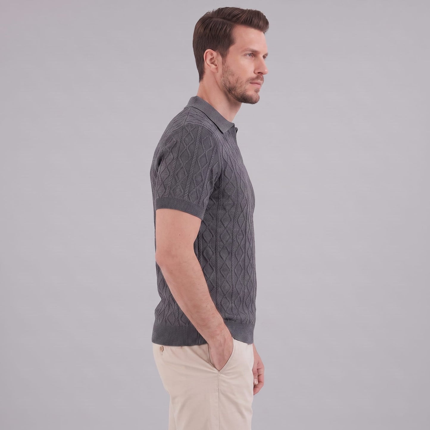 Remy Textured Cable Knit Polo Shirt_16