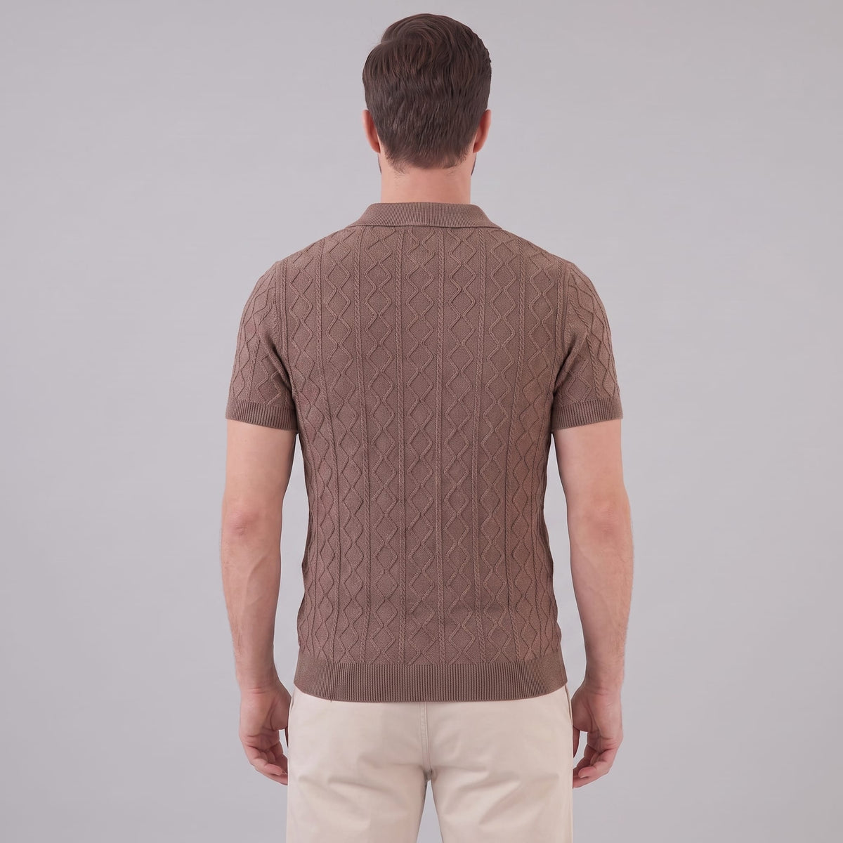 Remy Textured Cable Knit Polo Shirt_21