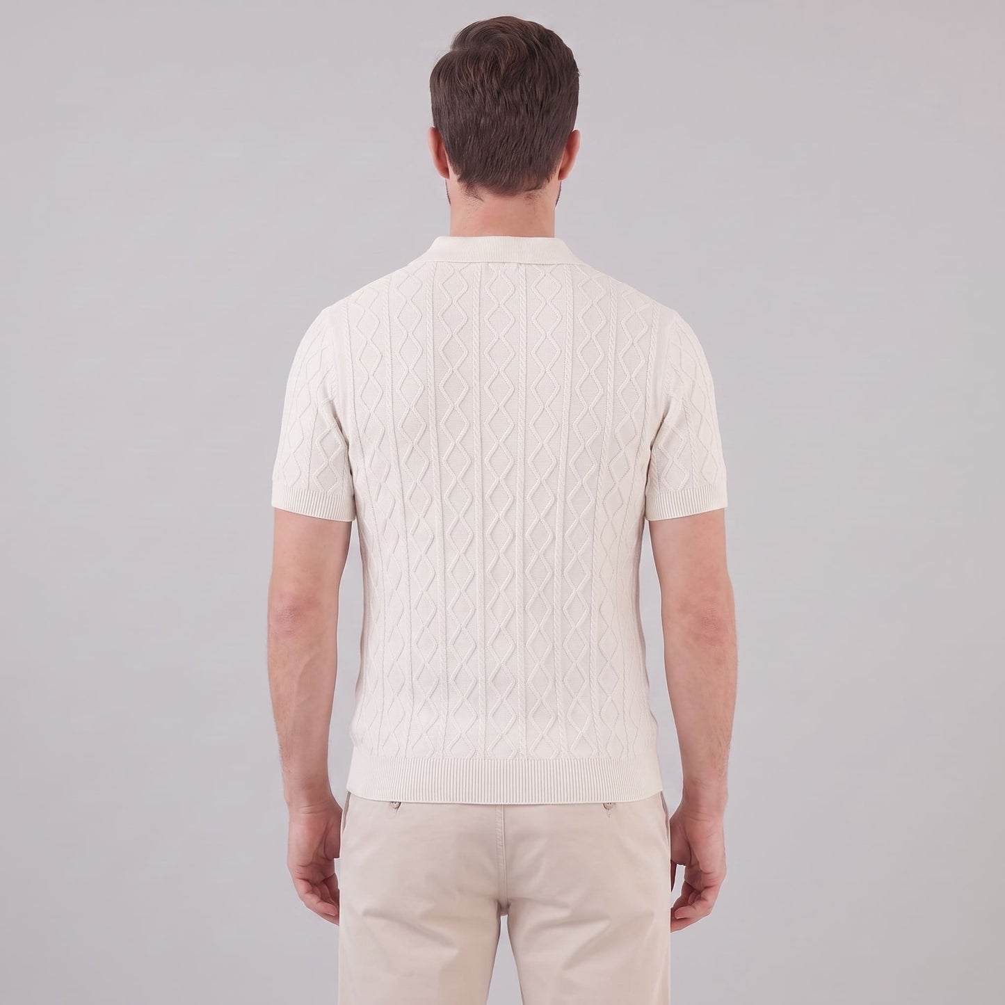 Remy Textured Cable Knit Polo Shirt_3