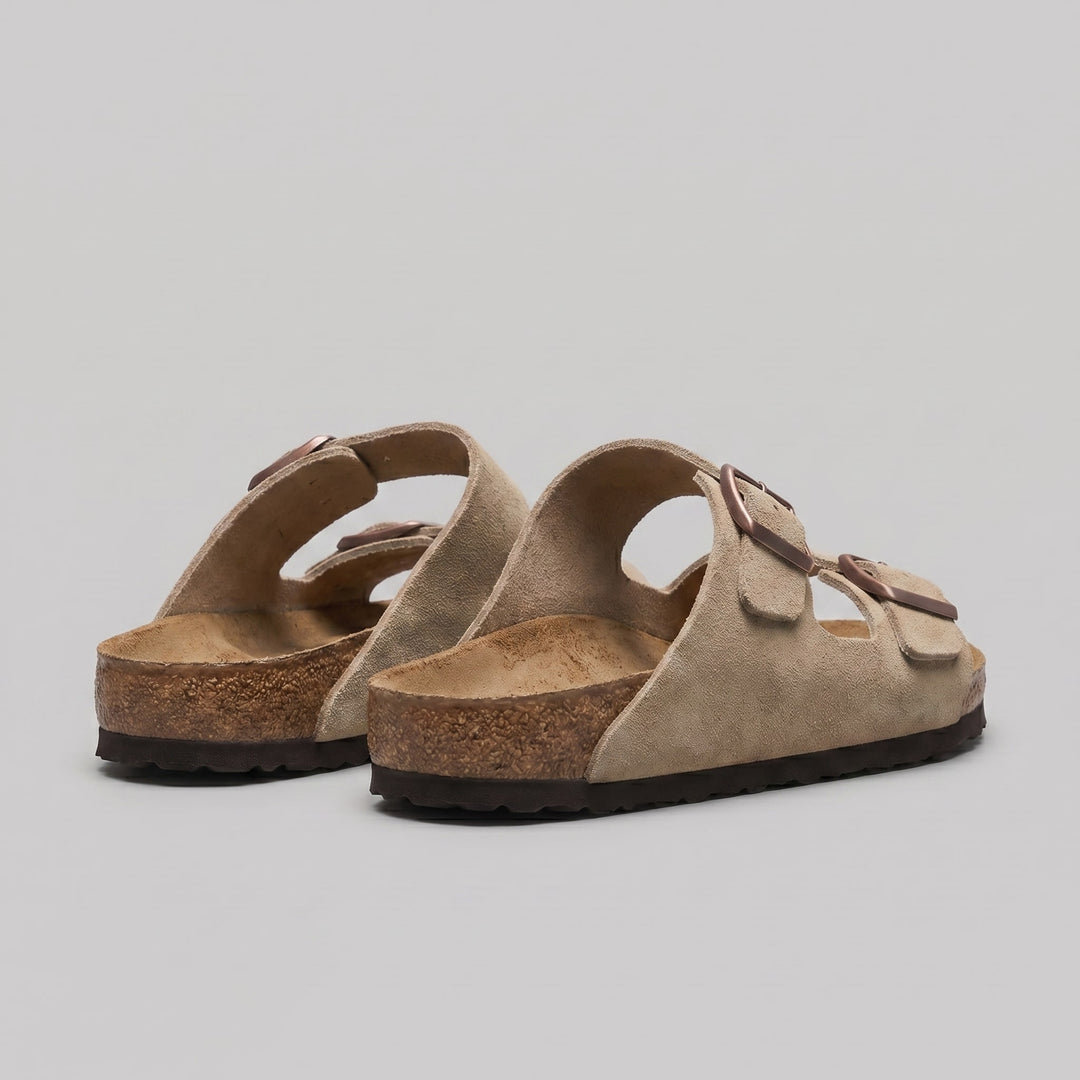 Selby Suede Double Buckle Sandals
