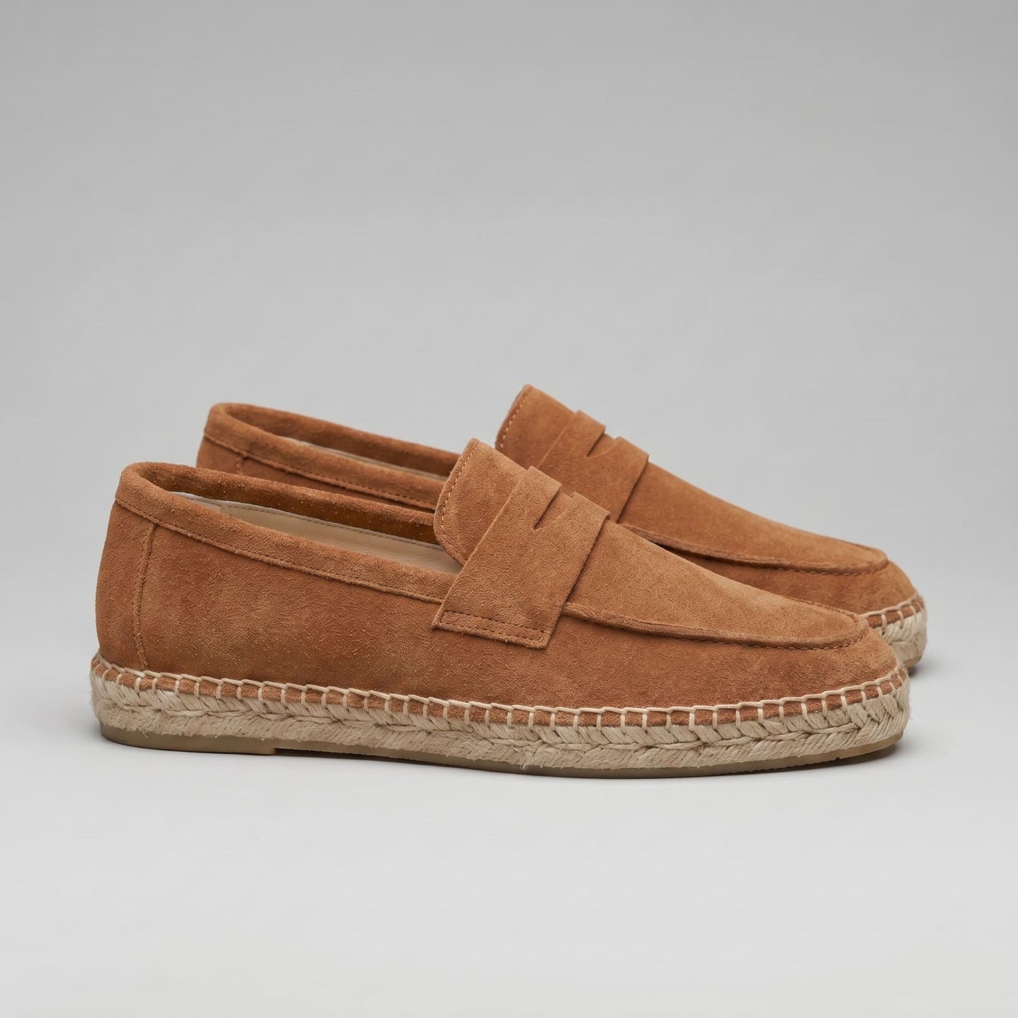 Milford Suede Espadrille Penny Loafers_8