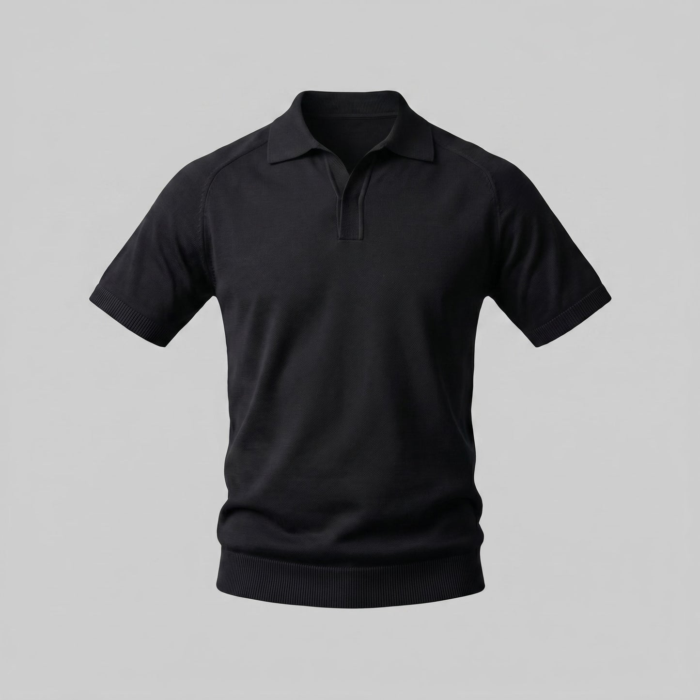 Rhett Fine Knit Open Collar Polo_2