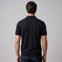 Rhett Fine Knit Open Collar Polo