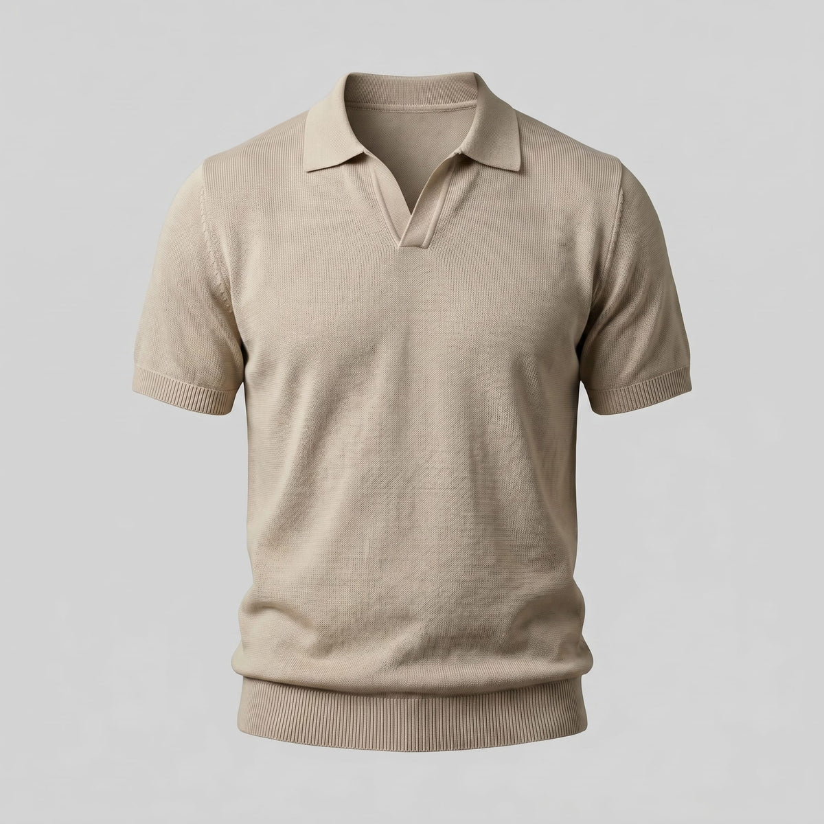 Rhett Fine Knit Open Collar Polo_6