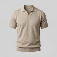Rhett Fine Knit Open Collar Polo